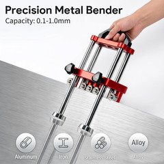 Sheet Metal Roller 2 Station Metal Bender, Metal Roofing Tools with 0-100° Range
