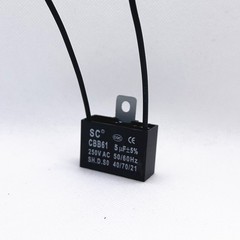 CBB61 250V Capacitor 2 wires 2/3/3.5/4/5/5.5/6/6.5/7/8/9/10/12/15/18/20/25/30 UF