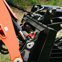 Titan Attachments 72in Economy Skid Steer Root Grapple Bucket Attachment
