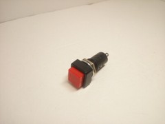 5X Pack PBS-12A On Off 2 Pins Push Button Power Switch 3A 250V Squared Red Lot