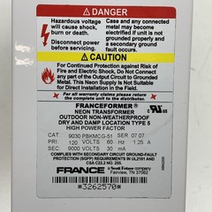 France 9030 PBKMCG-51 Neon Transformer Electrode Housing 120V to 9000V 9kV 30mA