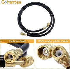 R410A AC Refrigerant Charging Hose 59″ 1/4″ SAE Female Flare 800PSI