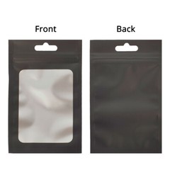 Multi-Size & Color Matte Foil Mylar Flat Zip Lock Bag For Storage Food w/ Window