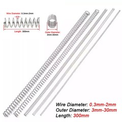 0.3mm 0.4mm 0.5mm-2mm 304 Stainles Steel Spring Compression Pressure Springs