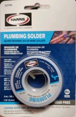 Plumbing Solder by Harris / solid wire / new LEAD FREE