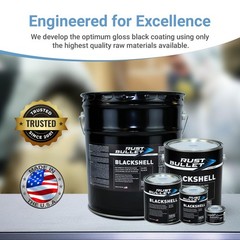 RUST BULLET BlackShell – Gloss Black – 1 Quart – Corrosion Preventive Coating,