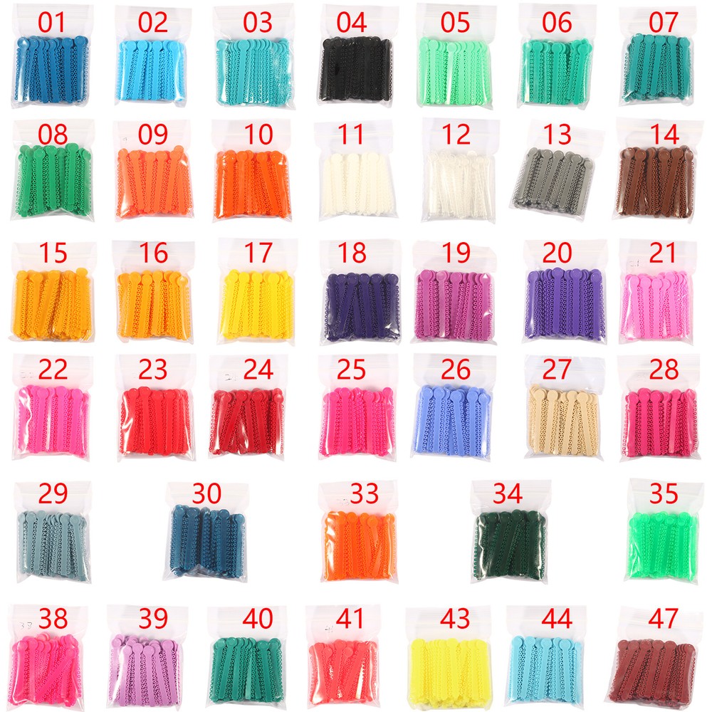 1040 Pcs Dental Ortodoncia Elástico Ligaduras Bandas de Goma para Brackets