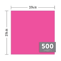573 – OFFICE DEPOT PLEXI NOTE CUBE UNRULED 500 SHEETS ASSORTED COLORS
