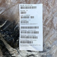 Lot of 100 Coiled Spring Roll Pins 1/4 x 1-3/4 SD HCS Steel