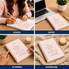 Spiral Notebook – 6×8 Inches Dayna Lee Collection Wirebound Hardcover Spiral …