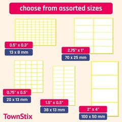 0.5″ x 0.3″, 2000 Pack – Small Price Stickers, White Pricing 2000 Pack,