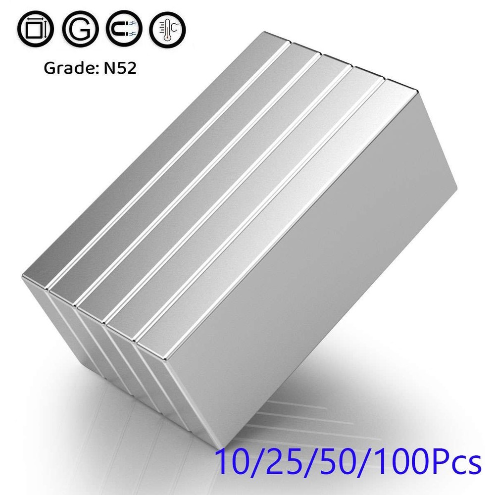 10-100pcs 25 x 10 x 3 mm N45 Strong Block Slice Bar Magnets Rare Earth Neodymium