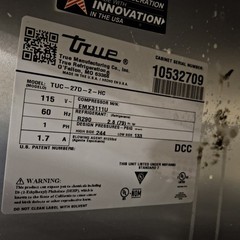 True Manufacturing Co Inc True TUC-27D-2-HC Undercounter Refrigerator