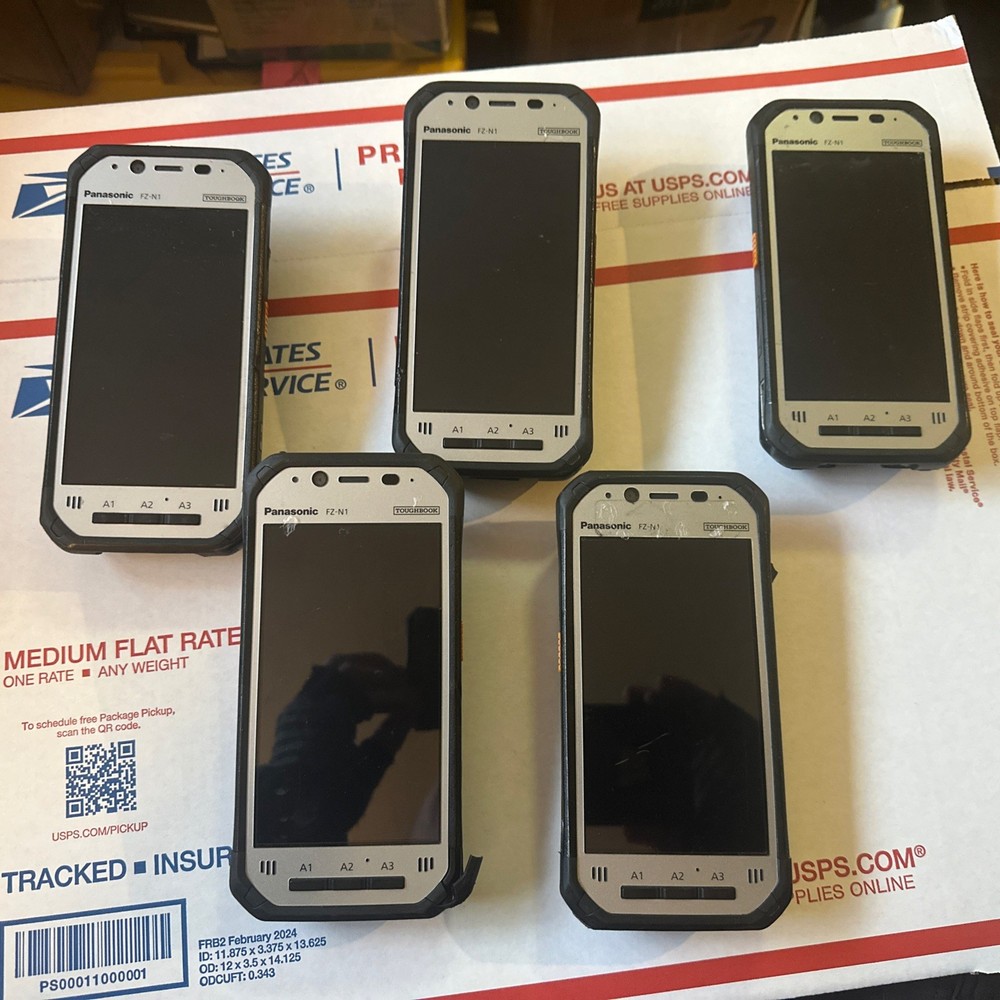 Lot Of 5 Panasonic FZ-N1EB ToughBook Mobile HandHeld Scanner Dual Sim Unlocked