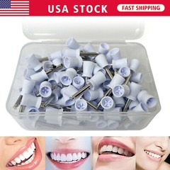 100pcs Dental Tooth Prophy Polishing Cups Latch Type Rubber Polish Polisher US