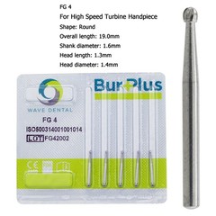 Wave Dental Carbide Burs Round Bur FG High Speed 330 1/4 6 245 557 Friction Grip