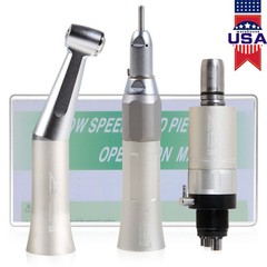 Dental Low Speed Handpiece Push Button Contra Angle Straight Motor 2/4H Slow OR