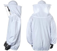 Protective Safety Beekeeping Jacket Veil Suit Bee Keeping Size L Suit Smock USA