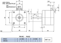 Stepper motor NEMA 17 76oz/in 11V