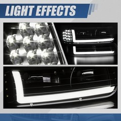 Auto Dynasty 4PCS LED DRL Headlights Assembly and Bumper Lamps Compatible with