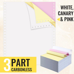 9.5×11 Continuous Feed Fanfold Paper for Dot Matrix Printers, 800 Sheets