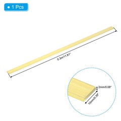5/64×3/8×12″ H59 Brass Flat Bar, Solid Rectangle Mill Stock, Brass