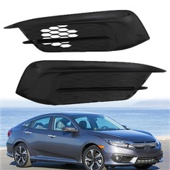 Front Fog Light Cover Set LH RH Replacement for Civic 2016-2018