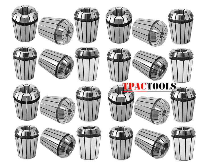 ER32 COLLET 25PC SET 1/16″-3/4″ by 16th and 32nd INDUSTRIAL GRADE ACCURATE NEW