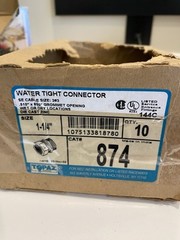 874 SE compression type watertight connector 1 1/4″ Topaz 874 zinc diecast