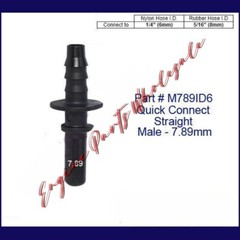7.89mm 5/16″ in Fuel Line Quick Connector Hose ID = 1/4″ in 6mm Fitting Pair Gas