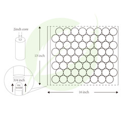 Heavy duty 16″ 1000ft Air Cushion Machine Film Bubble Packaging Padding 1 Roll