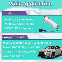 2PCS 125-190 Fuel Filter Pump Strainer Compatible with Walbro 450LPH 525LPH 535L