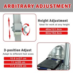 48″-64″ Adjustable Drywall Stilts Painter Walking Taping Finishing Tool