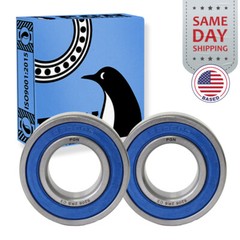 (2) 6206-2RS Premium Rubber Seal Ball Bearing C3 EMQ, 30x62x16, 6206 2RS 6206rs