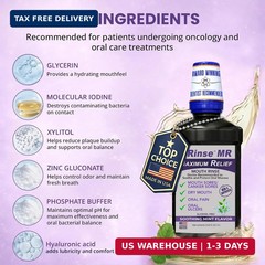 Oral Rinse Mouthwash for Dry Mouth Mouth Sores Relief Alcohol Free Mint 1 L