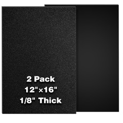 Black ABS Plastic Sheet 12″X16″X1/8″ (3Mm) 2-Pack, Rigid Thermoplastic Board wit