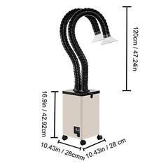 VEVOR 150W Pure Air Fume Extractor 3 Filter Smoke Purifier for Laser Engraver