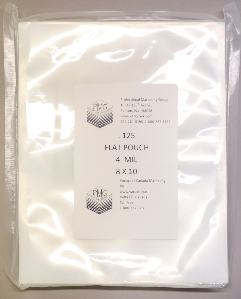 4 Mil 8×10 125ct Flat Commercial Chamber Bags Sous Vide Vacuum Sealing VacMaster