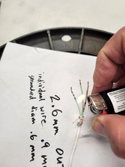 TEFLON 3 COND SHIELDED 24 AWG STRANDED WHITE $$ PER 40FT SECTIONS AIRCRAFT WIRE