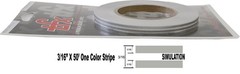 Custom Dual Pinstripe Tape 3/16″ x 50′ – Silver Metallic Auto Trim Decal Stripe