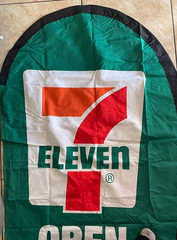 7-ELEVEN OPEN 24 HOURS BOTH SIDE PRINTED 12FT. Feather Banner – FLAG ONLY