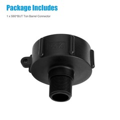 IBC Tote Tank Water Adapter Coarse Thread 2″Drain Plug Connector For Garden Hose