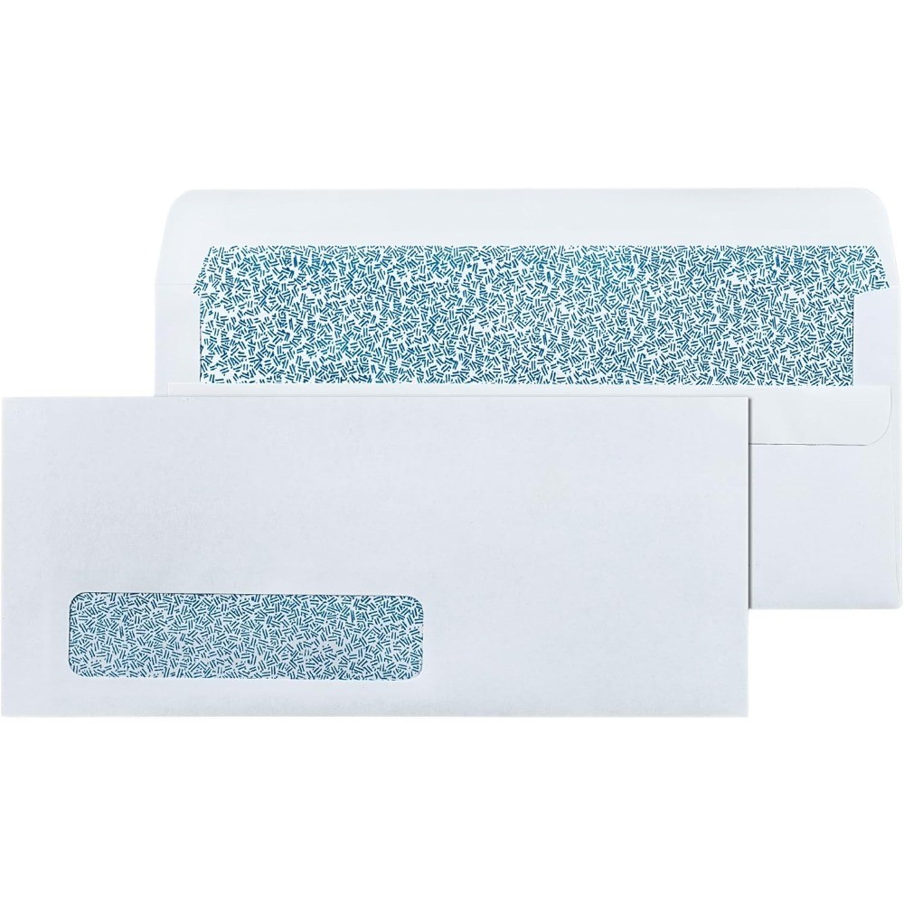 Left Window Envelopes Self Seal 20 Pack 4 1/8 x 9 1/2 Inches Flip & Seal Closure
