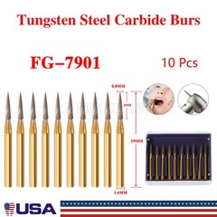 FG7901 Premium Carbide Needle Shaped Bur 12 Blades 10pcs/pk