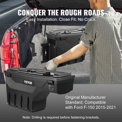 [New]Truck Bed Storage Box,Lockable Swing Case w/Password Padlock,6.6 Gal/25 L A