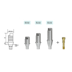 x 5 CAD/CAM Ti-base ZrGEN Abutment MegaGen BlueDiamond NC compatible