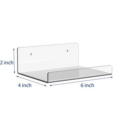 4 Pack 6-inch Wall-Mounted Acrylic Shelves Suitable for Wall-Mounted Display …