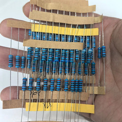 1/2W 1% Metal Film Resistor Kit 1000pcs 100 Values 1Ω-10MΩ Blue