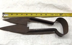 Vintage Western Shear Co. Antique Wool Sheep Goat Metal Shears Scissors 12″ Long