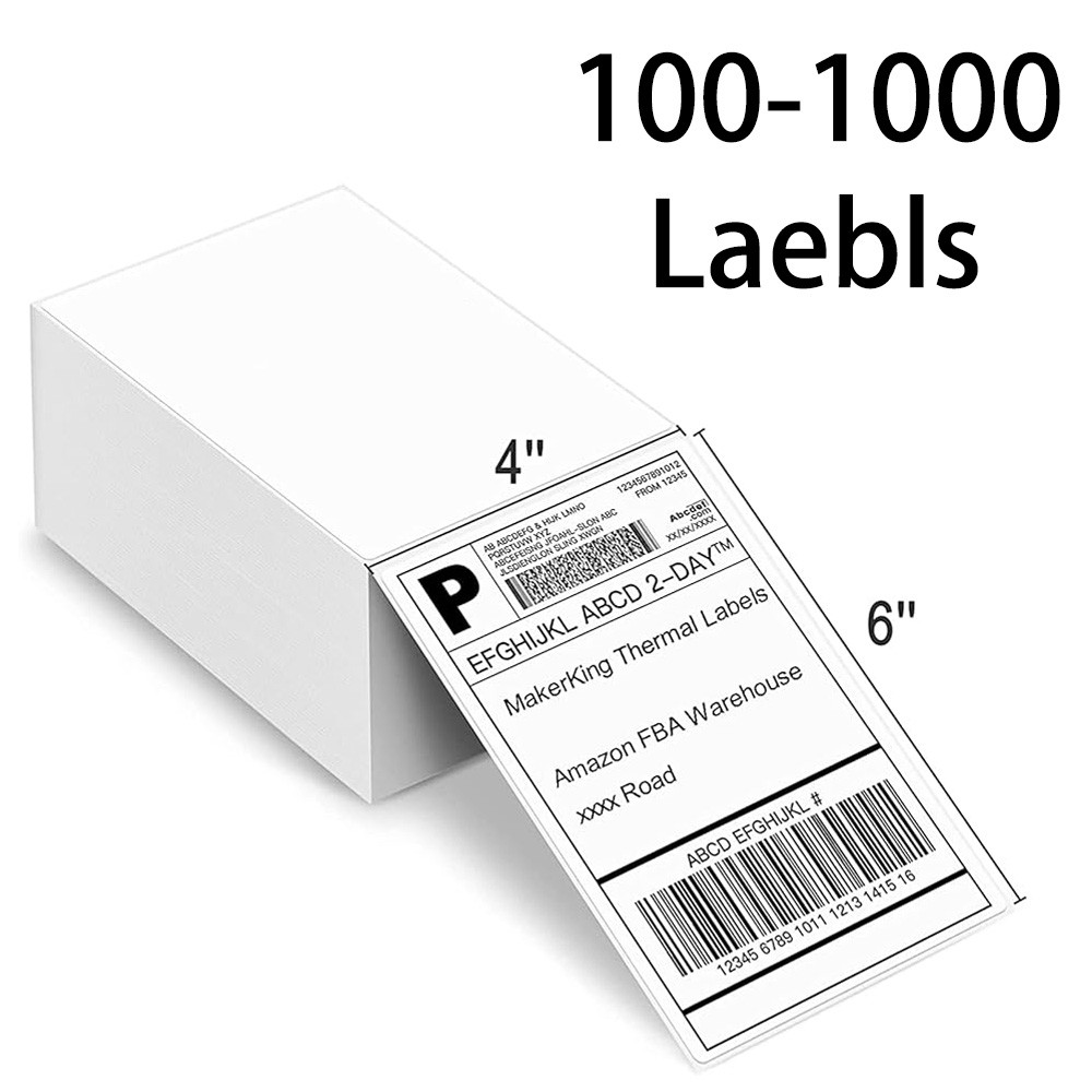 Fanfold 4″ x 6″ Direct Thermal Labels Perforated for Zebra Rollo MUNBYN Printers